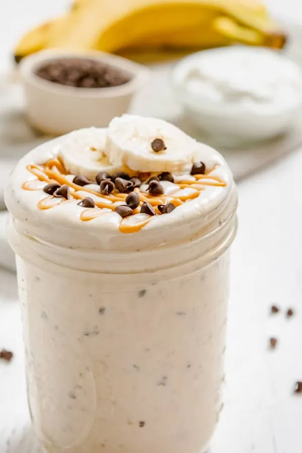 Peanut Butter Smoothie with Chocolate Chips