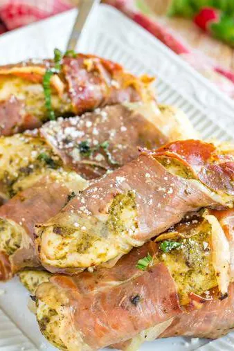 Prosciutto-Wrapped Pesto Chicken Tenders