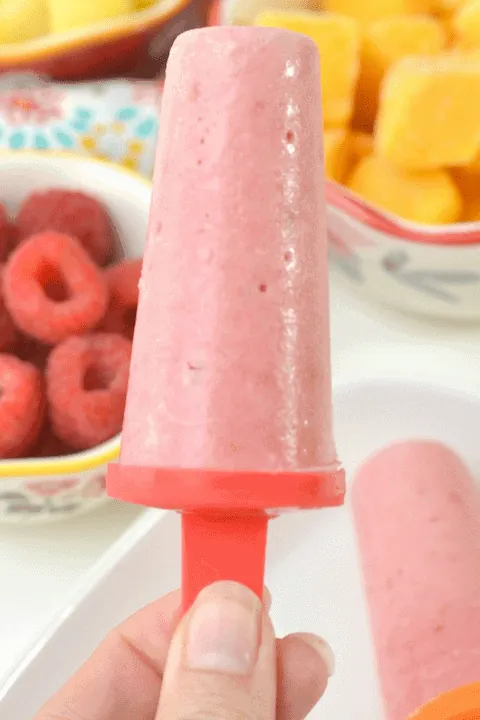 Raspberry Mango Pineapple Smoothie Popsicles