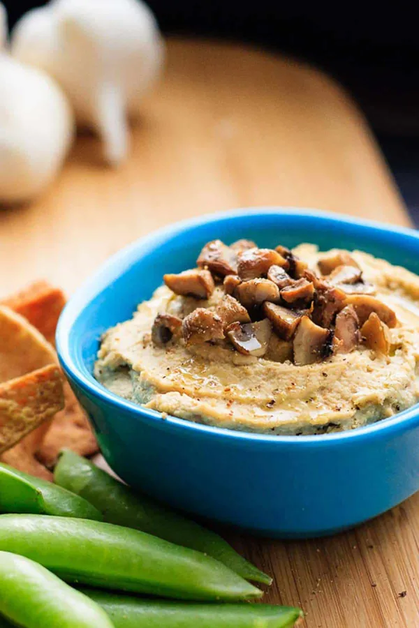 Roasted Garlic Mushroom Hummus