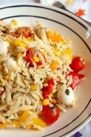 Roasted Pepper Orzo Salad