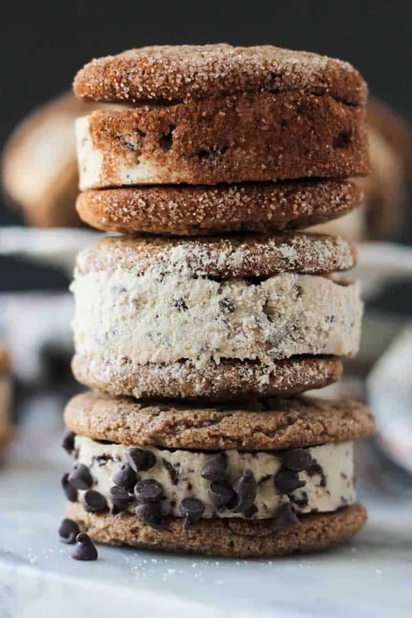Sugar Cookie Sandwich w/ Salted Caramel Frozen Dessert