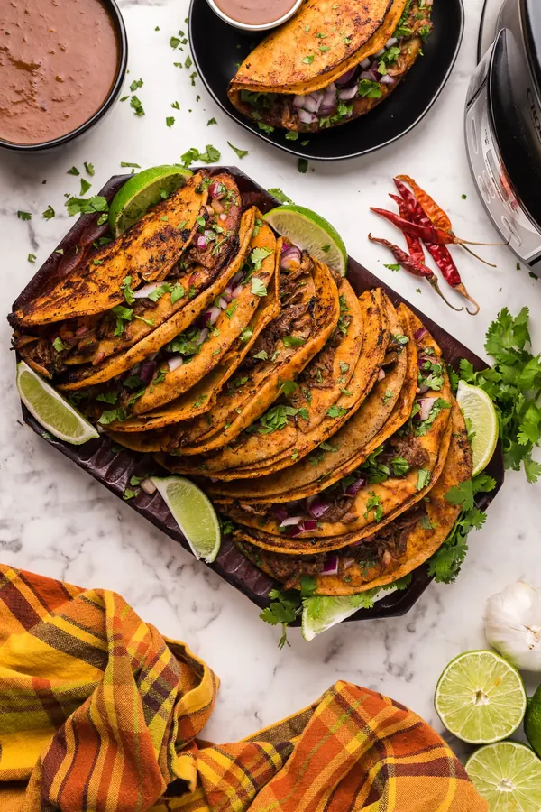 Slow Cooker Birria Beef Tacos