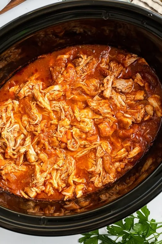 Slow Cooker Chicken Marinara {with Polenta}