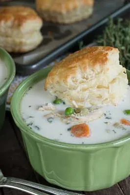 Slow Cooker Chicken Pot Pie Soup {Freezer Meal Friendly}