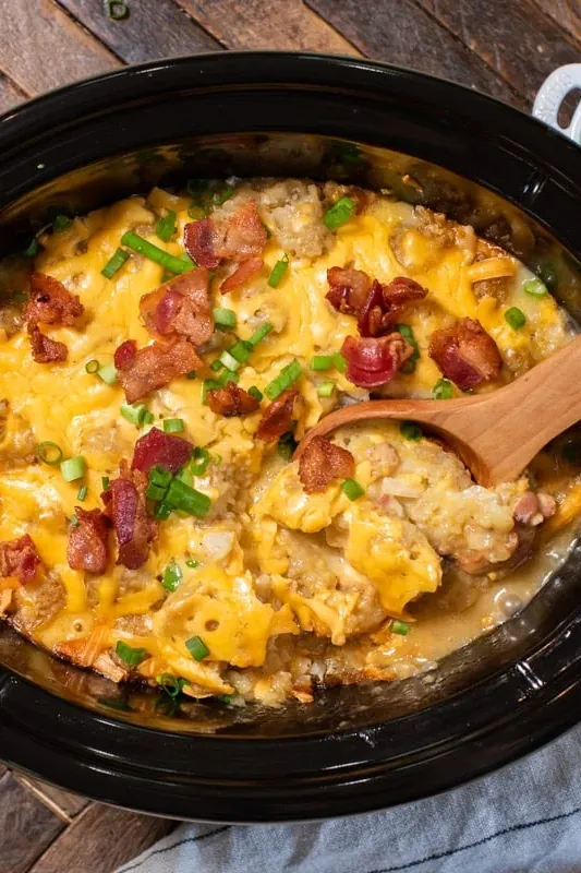 Slow Cooker Chicken Tater Tot Casserole