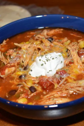 Slow Cooker Chicken Tortilla Soup
