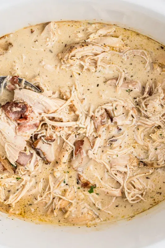 Slow Cooker Chicken with Bacon Gravy