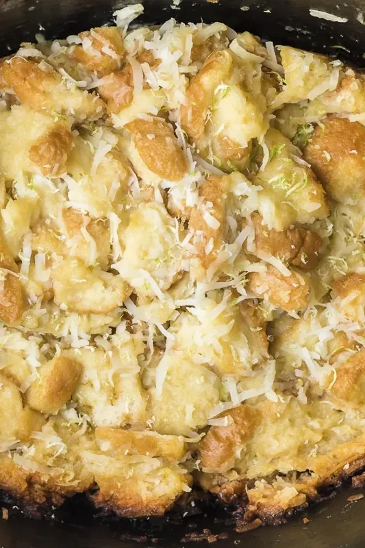 Slow Cooker Coconut Bread Pudding