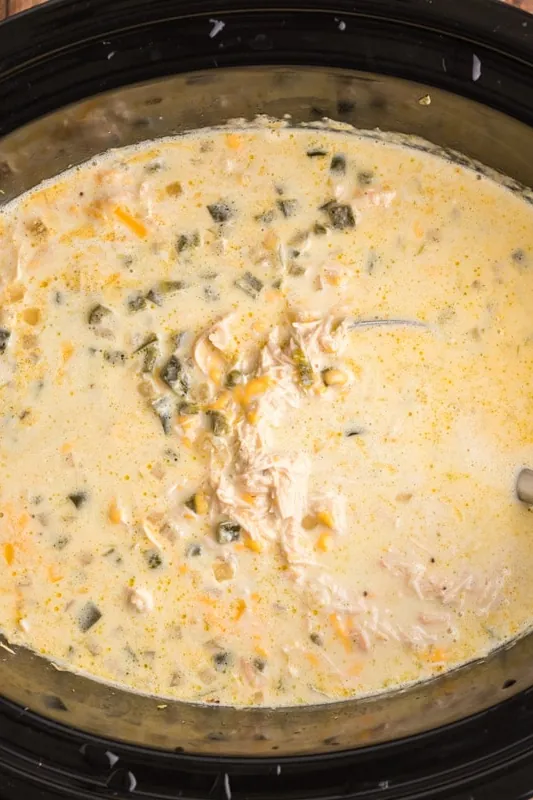 Slow Cooker Creamy Chicken Chile Relleno Soup