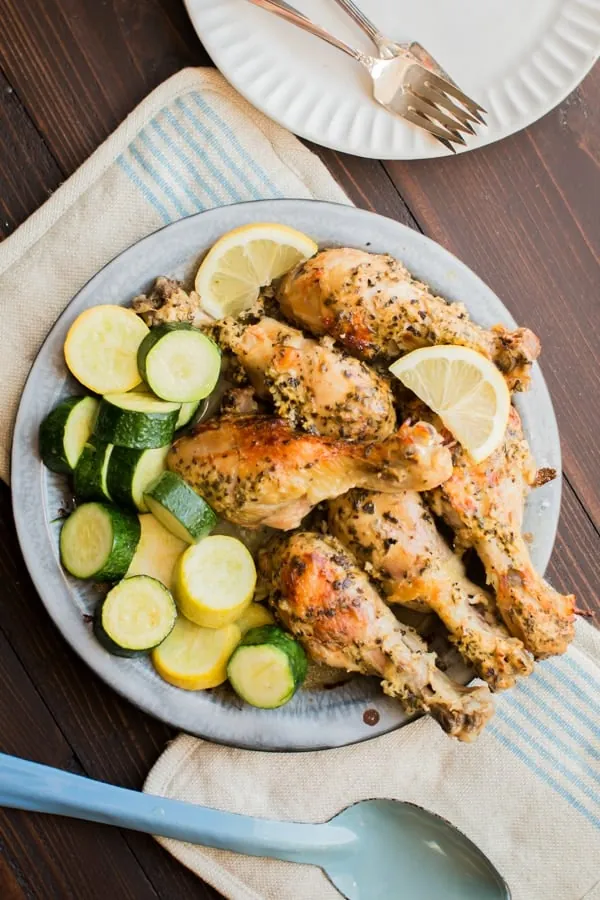 Slow Cooker Greek Chicken Drumsticks