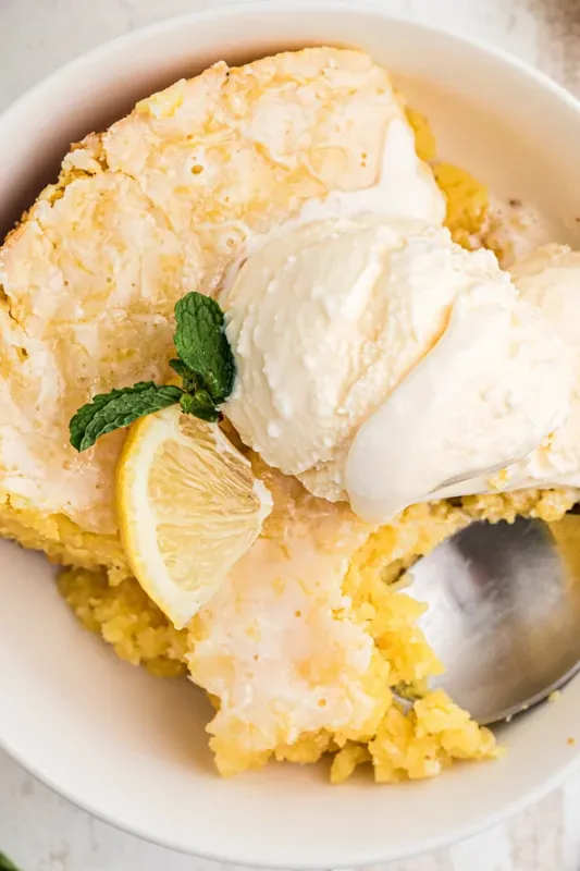 Slow Cooker Lemon Spoon Cake
