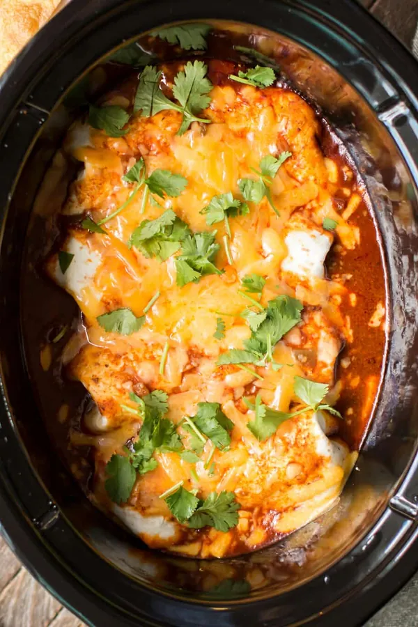 Slow Cooker Smothered Beef Burritos