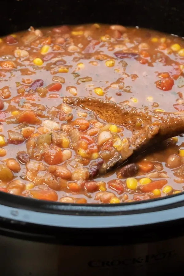 Slow Cooker Vegetarian Cajun 15 Bean Soup