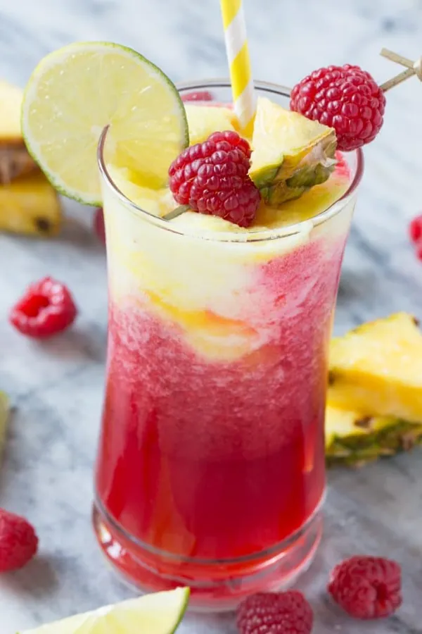 Sparkling Raspberry Pineapple Freeze