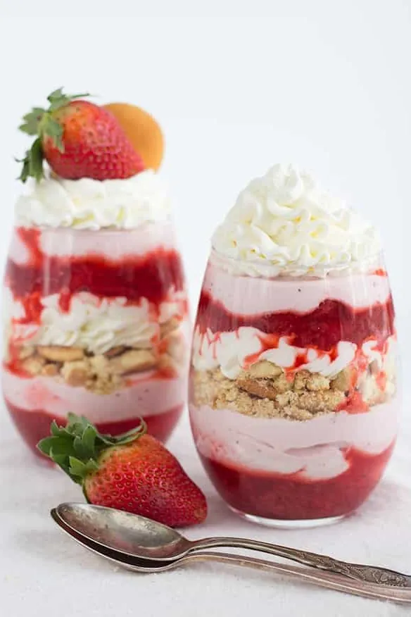 Strawberries and Cream Trifles