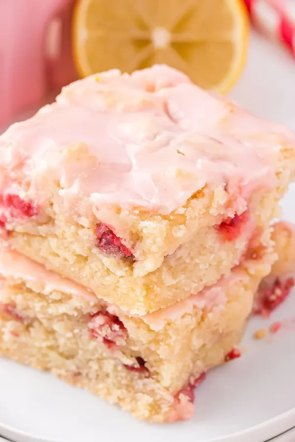 Strawberry Lemon Blondies