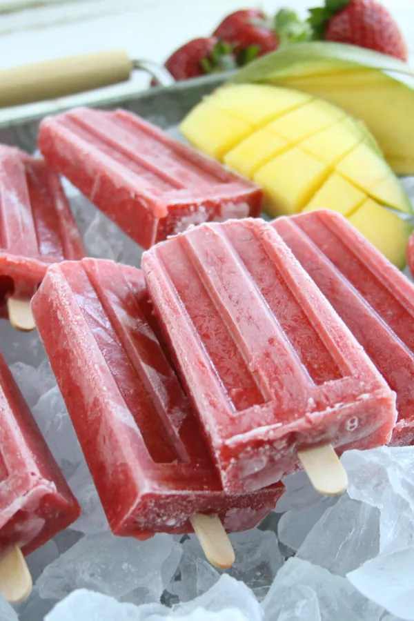 Strawberry Mango Ice Pops