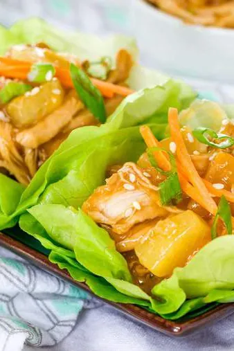 Teriyaki Chicken Lettuce Wraps (for Instant Pot or Slow Cooker)