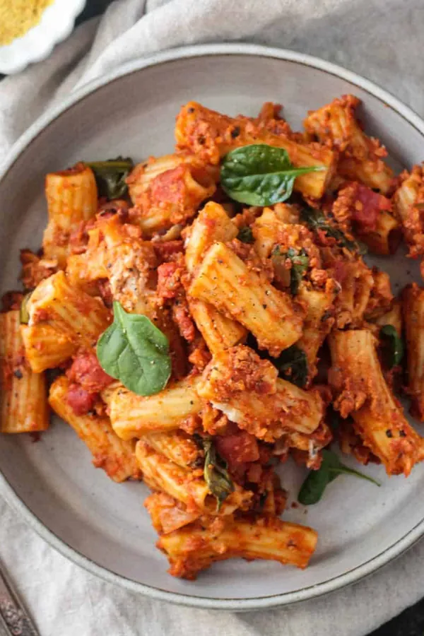 Vegan Chorizo Pasta Bake