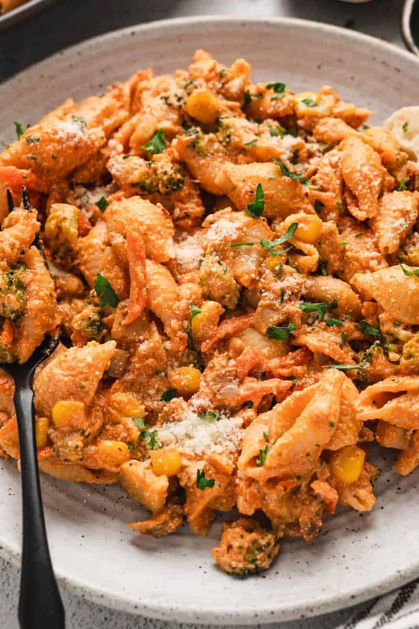 Veggie Pasta With Cottage Cheese Pasta Sauce
