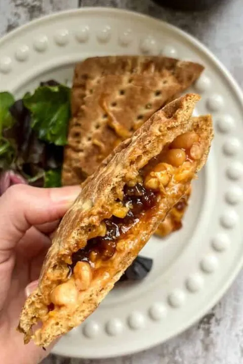 Air Fryer Cheesy Bean and Pickle Toastie