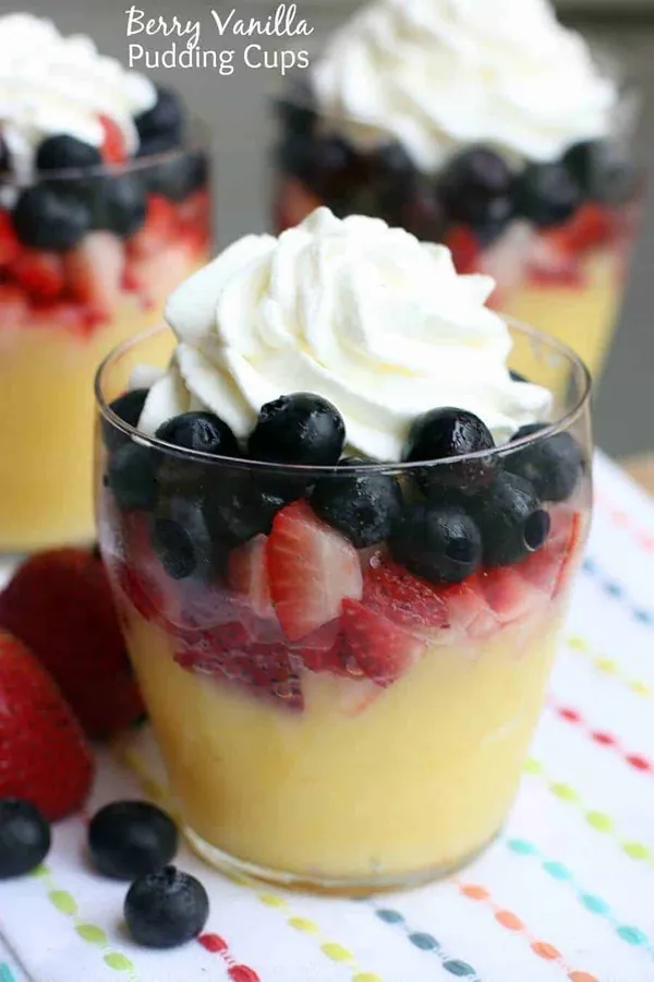 Berry Vanilla Pudding Cups