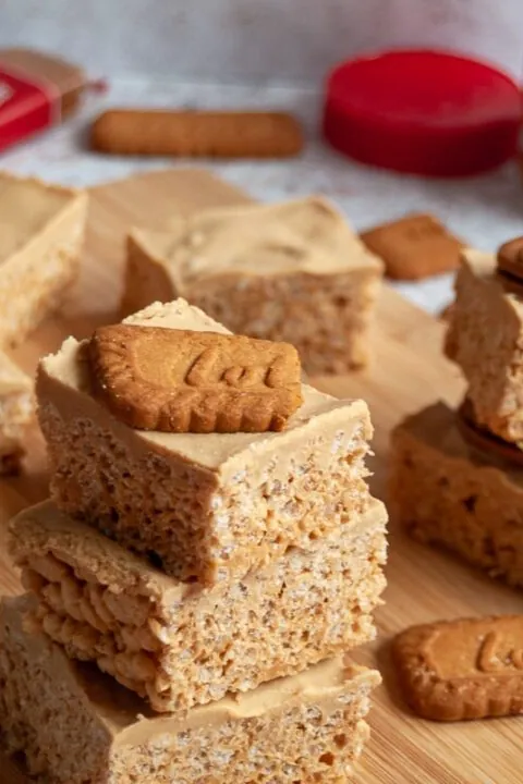 Biscoff Rice Krispie Squares