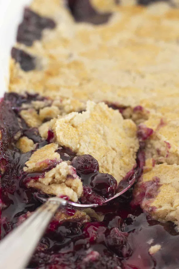 Blueberry Cake Mix Cobbler