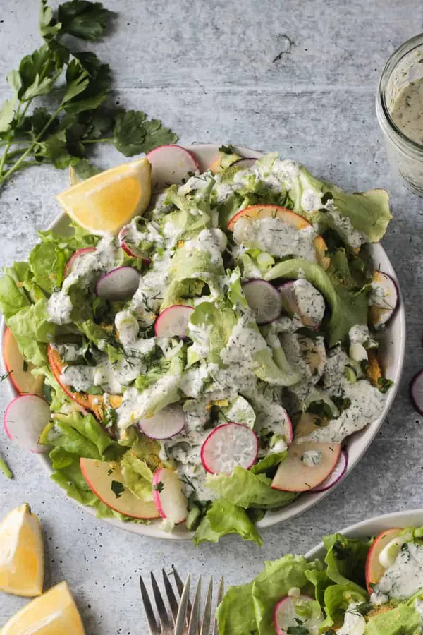 Butter Lettuce Salad with Apples and Fresh Herbs