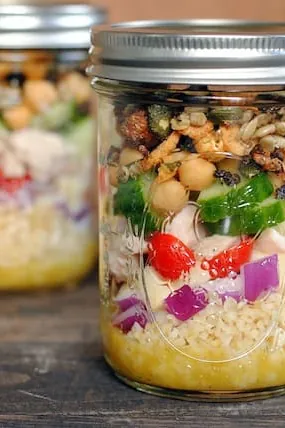 Chopped Salad Jars with White Balsamic-Dijon Vinaigrette