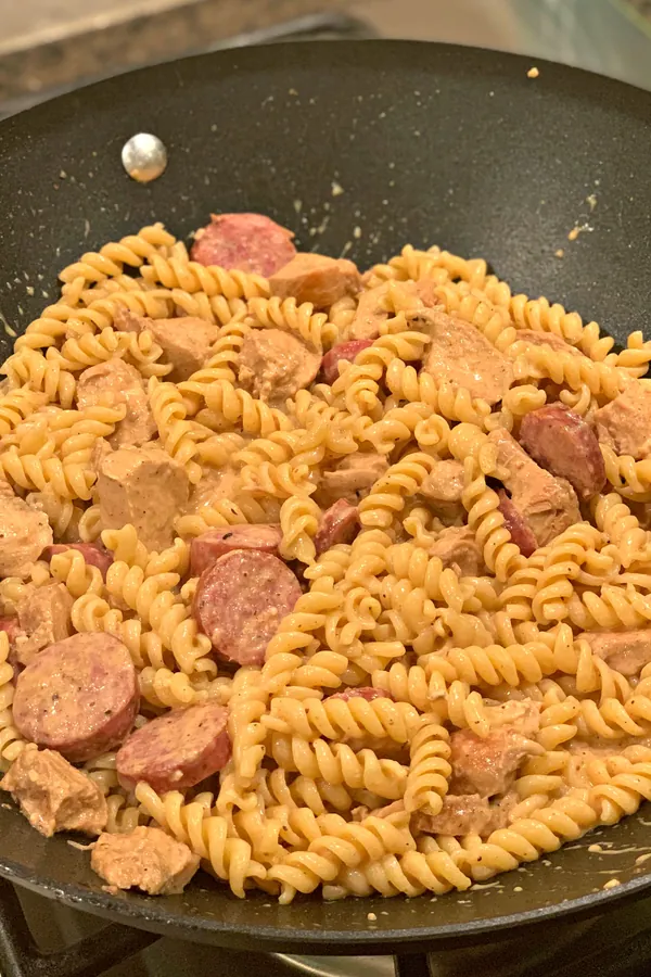 Creamy Cajun Chicken and Sausage Pasta