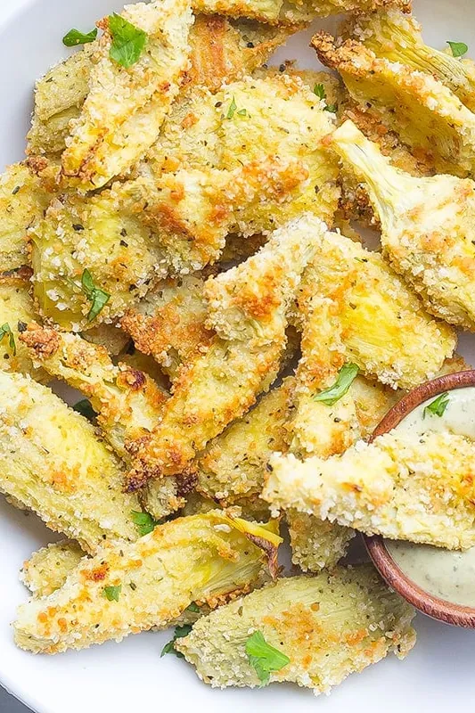 Crispy Parmesan Artichoke Hearts