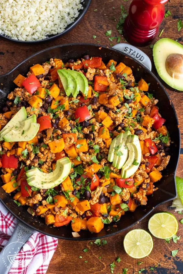 Ground Turkey and Sweet Potato Skillet