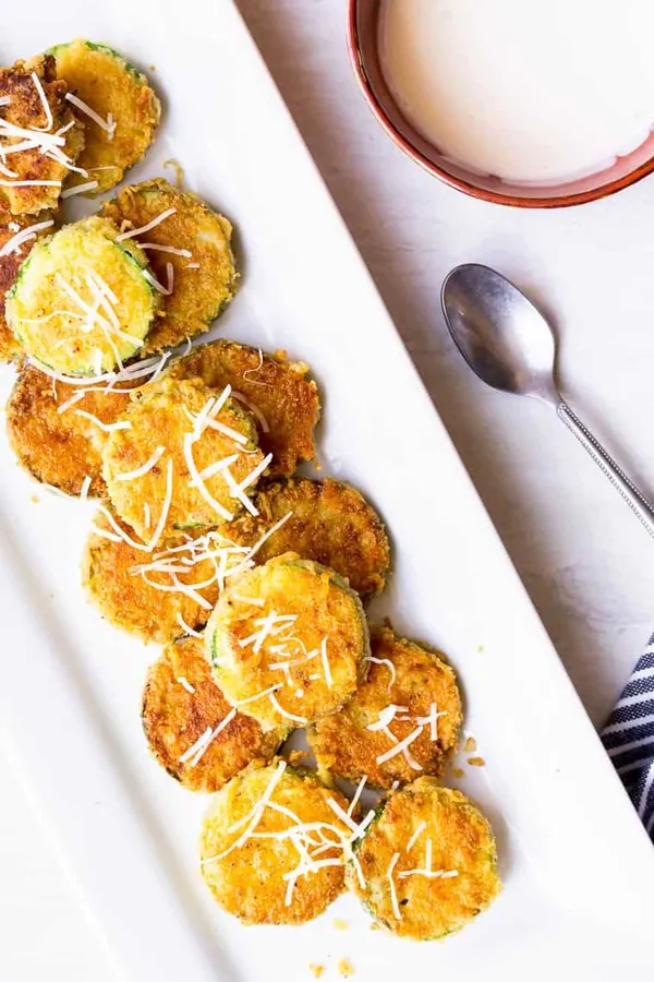 Keto Fried Zucchini with Parmesan Cheese