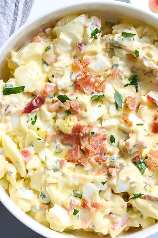 Perfect Egg Salad with Bacon