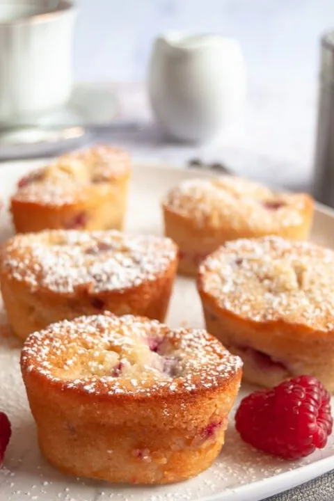 Raspberry and Peach Friands