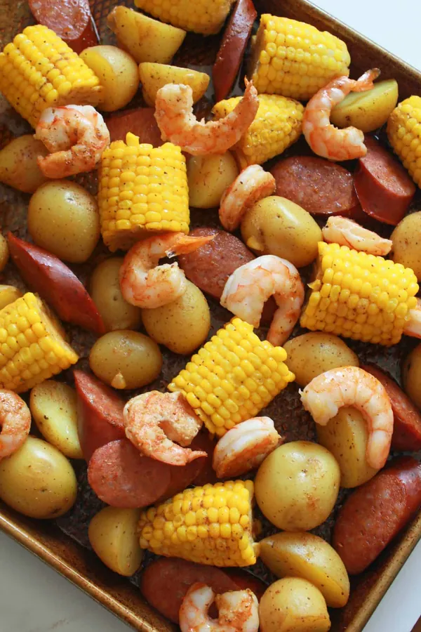 Sheet Pan Cajun Shrimp Boil