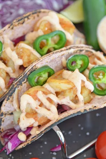Shrimp Tacos with Slaw