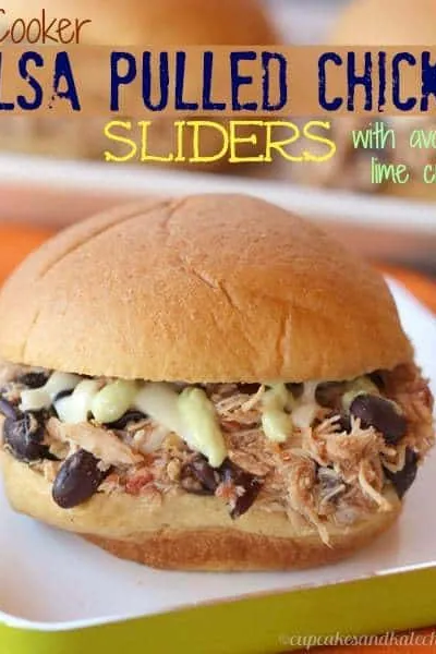 Slow Cooker Salsa Pulled Chicken Sliders