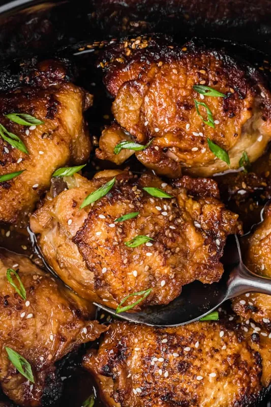 Slow Cooker Teriyaki Chicken Thighs