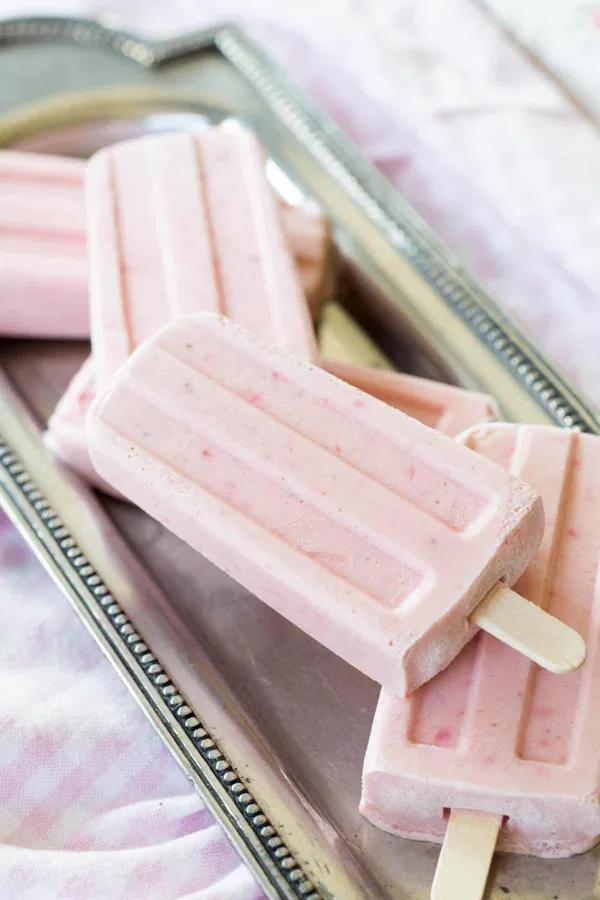 Strawberry Yogurt Popsicles