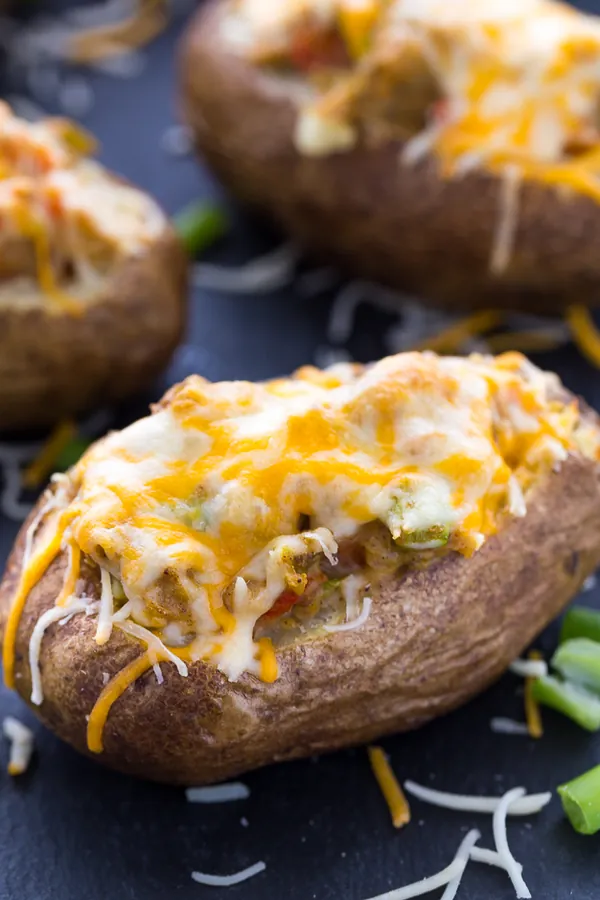 Twice Baked Pepper Stuffed Potatoes