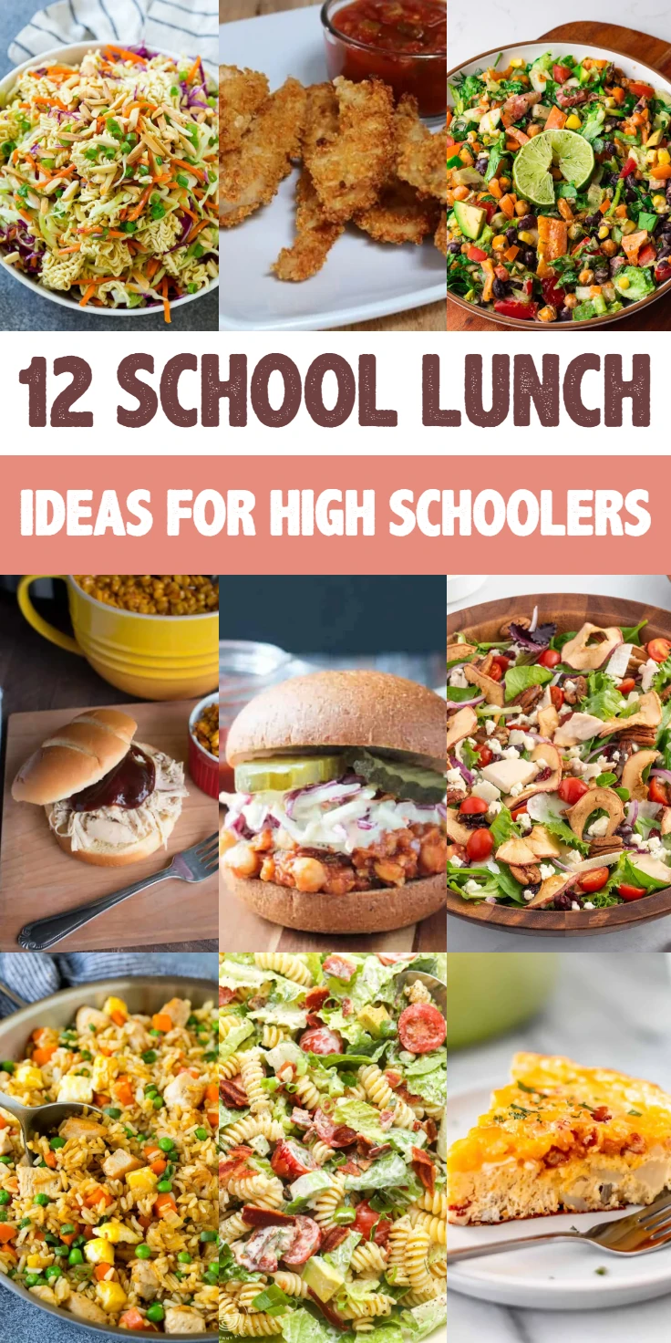 School Lunch Ideas for High Schoolers