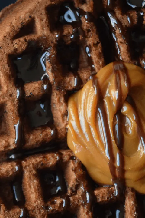 Chocolate Caramel Waffles