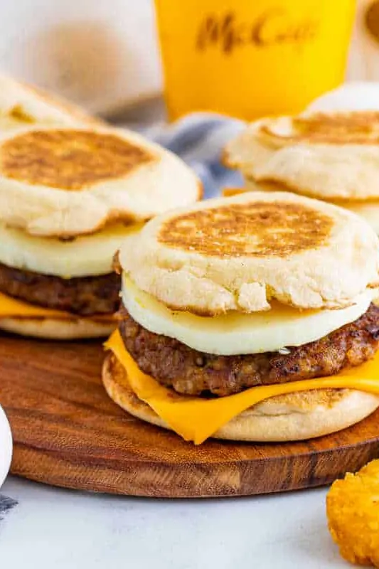 Copycat McDonalds Sausage Egg McMuffin