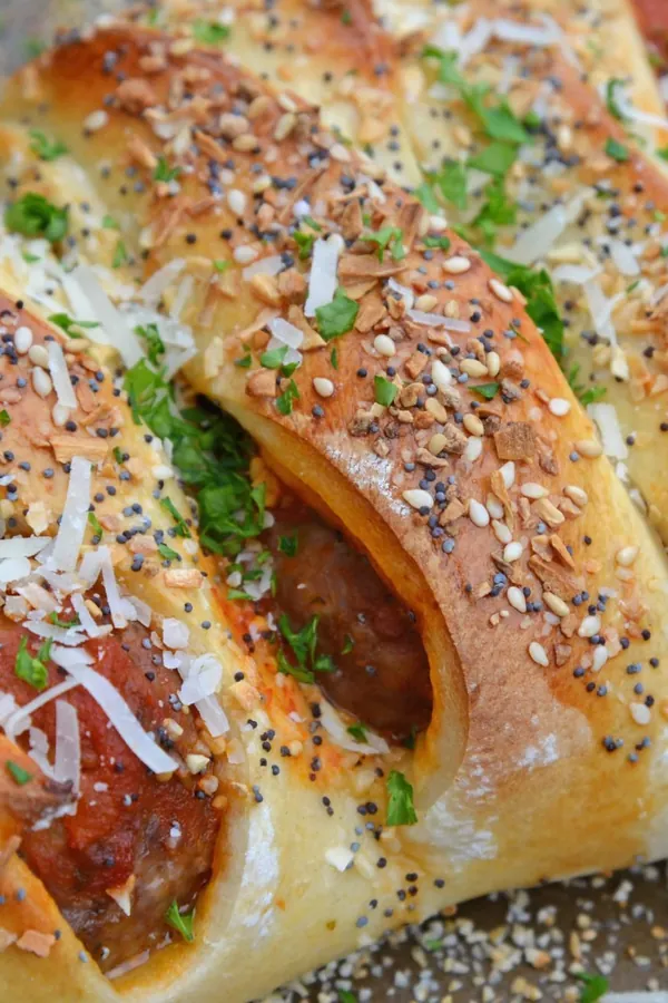 Everything Meatball Stromboli