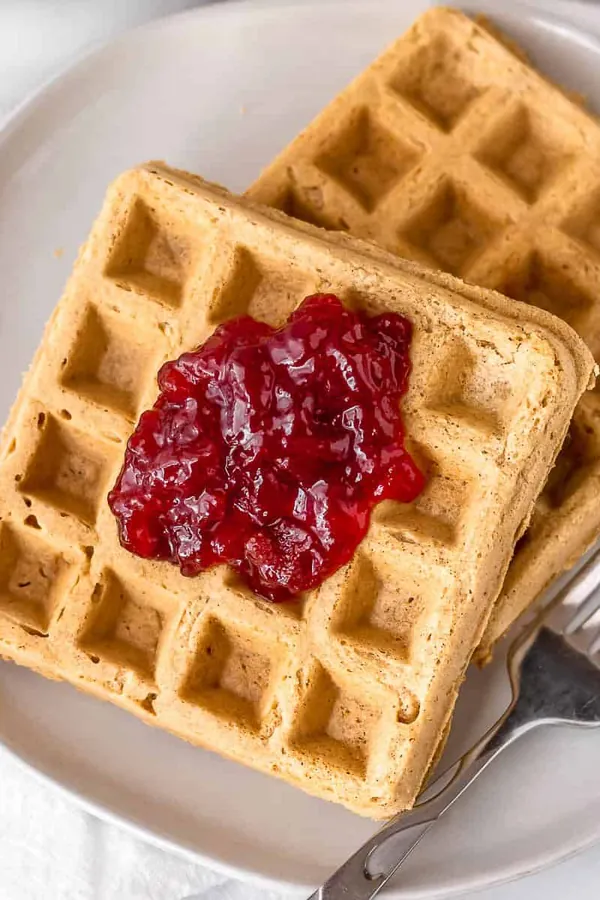 Gluten Free Peanut Butter & Jelly Waffles