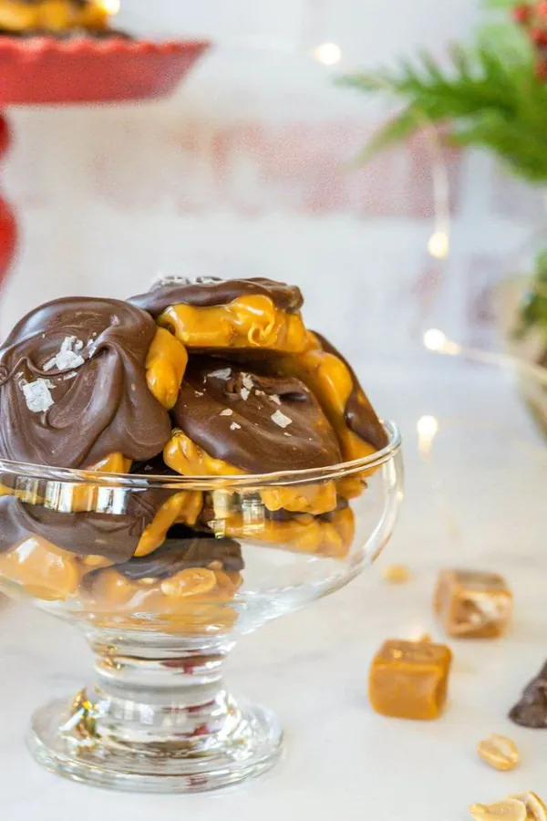 Homemade Chocolate Caramel Peanut Clusters Recipe