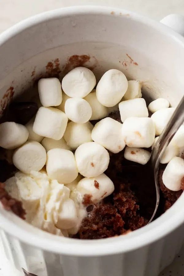 Hot Chocolate Mug Cake Recipe with Hot Cocoa Mix